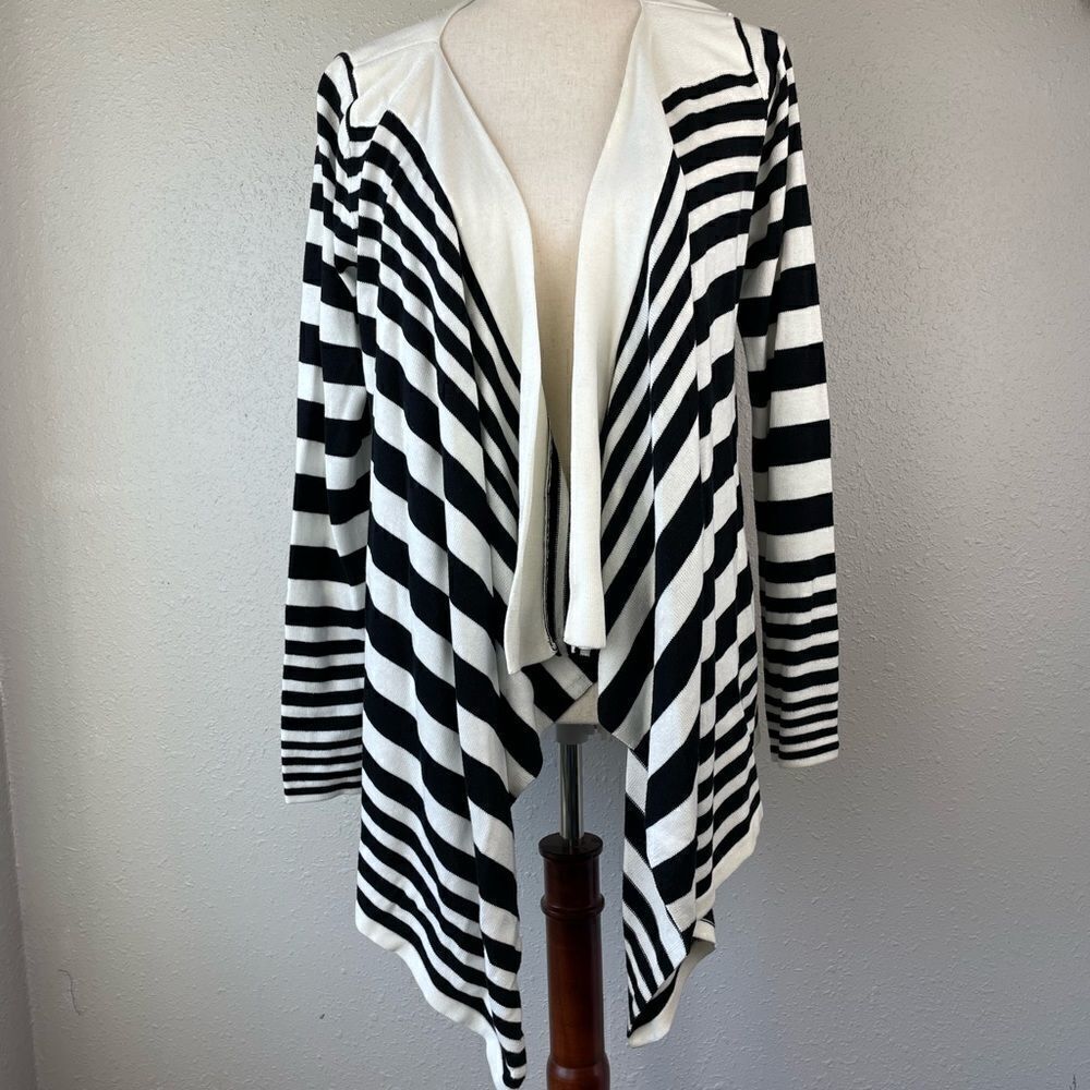 AVA Open Front Cardigan Sweater Size L EUC